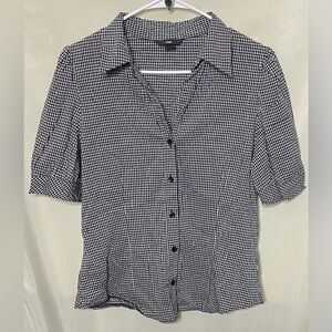 B&W Checkered Women's Top, Size 14